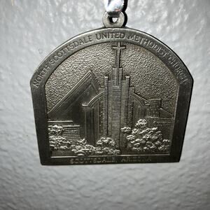 Collectible North Scottsdale Methodist Church Commemorative Ornament Metal Medal